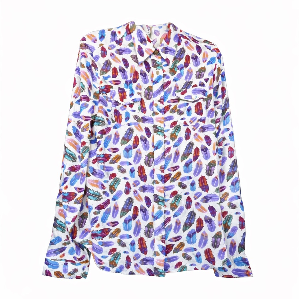 ROPER WOMEN'S FEATHER TOSS PRINTED TOP - New With Tags